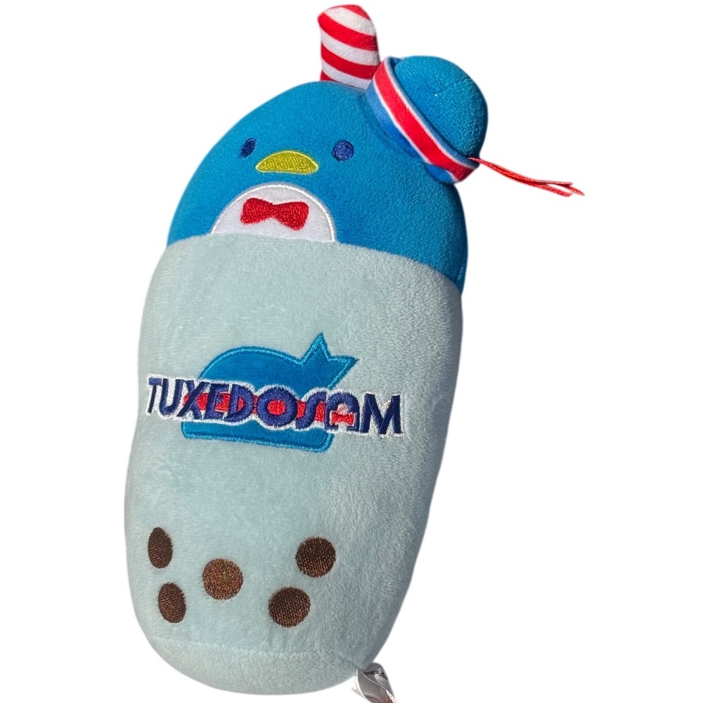 Sanrio Tuxedosam Boba Tea Plush 10 Inch Stuffed Animal Blue Mint Kawaii Toy